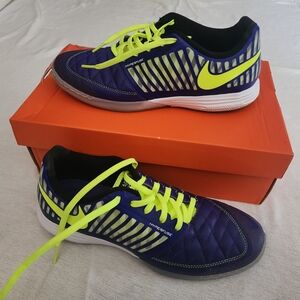 Nike Hypervenom Indoor Soccer Shoes - Purple and Neon Yellow